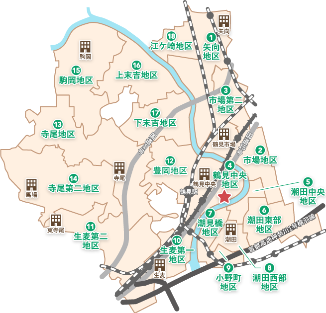 鶴見区内地図